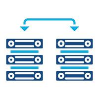 Data Sharing Glyph Two Color Icon vector