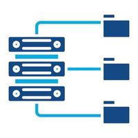 Data Source Glyph Two Color Icon vector