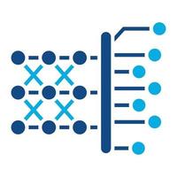 Deep Learning Glyph Two Color Icon vector