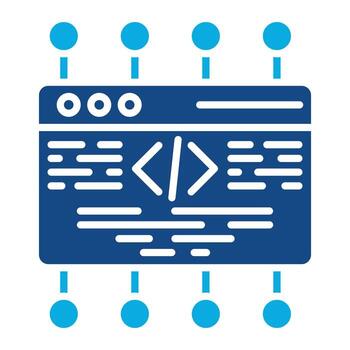 Metadata Glyph Two Color Icon vector