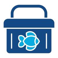 Tackle Box Glyph Two Color Icon vector