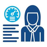 Employee Performance Glyph Two Color Icon vector