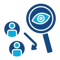 Shadowing Glyph Two Color Icon vector