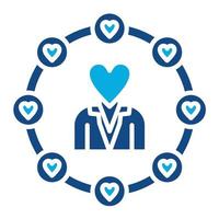 Soft Skills Glyph Two Color Icon vector