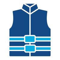 Life Jacket Glyph Two Color Icon vector
