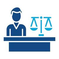 Plaintiff Male Glyph Two Color Icon vector