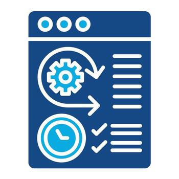 icono de dos colores de glifo de desarrollo de software ágil vector