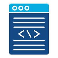 Coding Glyph Two Color Icon vector