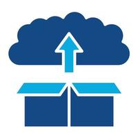 Cloud Deployment Glyph Two Color Icon vector