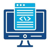 Front End Development Glyph Two Color Icon vector