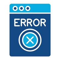 Error Glyph Two Color Icon vector