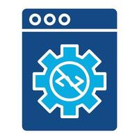 No Code Glyph Two Color Icon vector