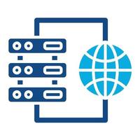Database Glyph Two Color Icon vector