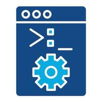 System Console Glyph Two Color Icon vector