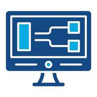 Visual Programming Glyph Two Color Icon vector