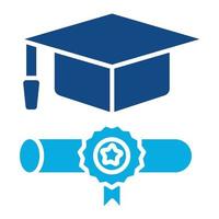 Degree Glyph Two Color Icon vector