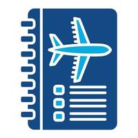Travel Guide Glyph Two Color Icon vector