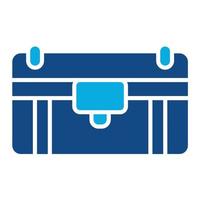 Trunk Glyph Two Color Icon vector