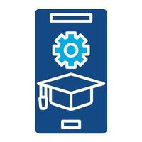 Education Apps Glyph Two Color Icon vector