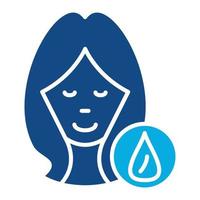 Oily Skin Glyph Two Color Icon vector