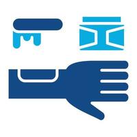 Waxing Glyph Two Color Icon vector