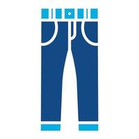 pantalones de chándal glifo icono de dos colores vector
