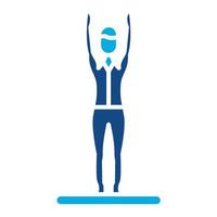 Stretching Arms Glyph Two Color Icon vector
