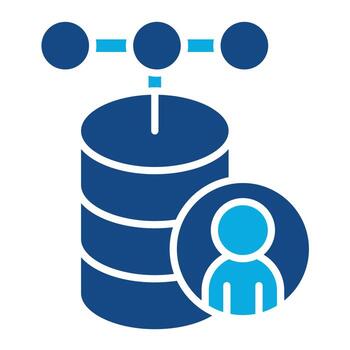Client Database Glyph Two Color Icon vector