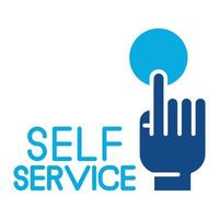 Self Service Glyph Two Color Icon vector