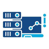 Big Data Glyph Two Color Icon vector