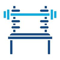 Adjustable Bench Glyph Two Color Icon vector