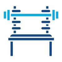 Adjustable Bench Glyph Two Color Icon vector