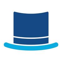 Top Hat Glyph Two Color Icon vector