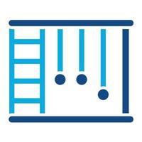 All in One Wall Gym Glyph Two Color Icon vector