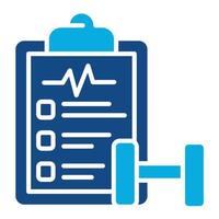 Fitness Program Glyph Two Color Icon vector