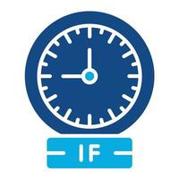 Intermittent Fasting Glyph Two Color Icon vector