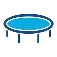 Trampoline Glyph Two Color Icon vector