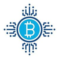 Cryptocurrency Glyph Two Color Icon vector