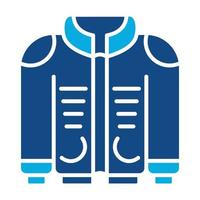 chaqueta glifo icono de dos colores vector