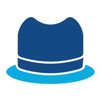 Hat Glyph Two Color Icon vector