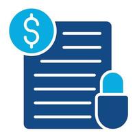 Unsecured Loan Glyph Two Color Icon vector
