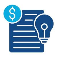 Intangible Asset Glyph Two Color Icon vector