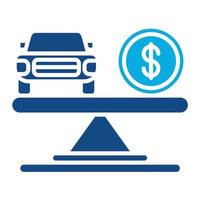 Fair Market Value Glyph Two Color Icon vector