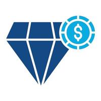 Net Worth Glyph Two Color Icon vector