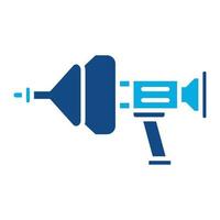 Drain Cleaning Gun Glyph Two Color Icon vector