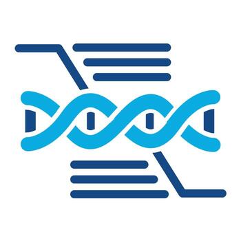 Functional Genomics Glyph Two Color Icon vector