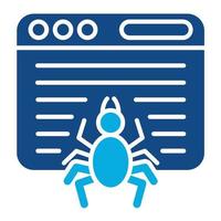 Crawler Glyph Two Color Icon vector