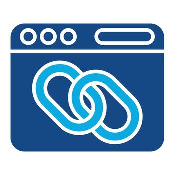 Hyperlink Glyph Two Color Icon vector