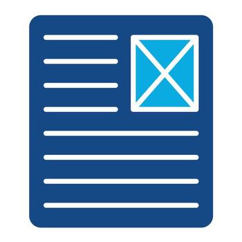 Latent Semantic Index Glyph Two Color Icon vector