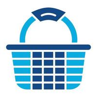 Basket Glyph Two Color Icon vector